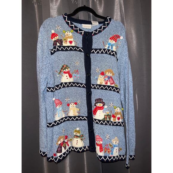 Ugly Christmas Sweater Xmas Size 18 NWT Cardigan - Picture 1 of 3